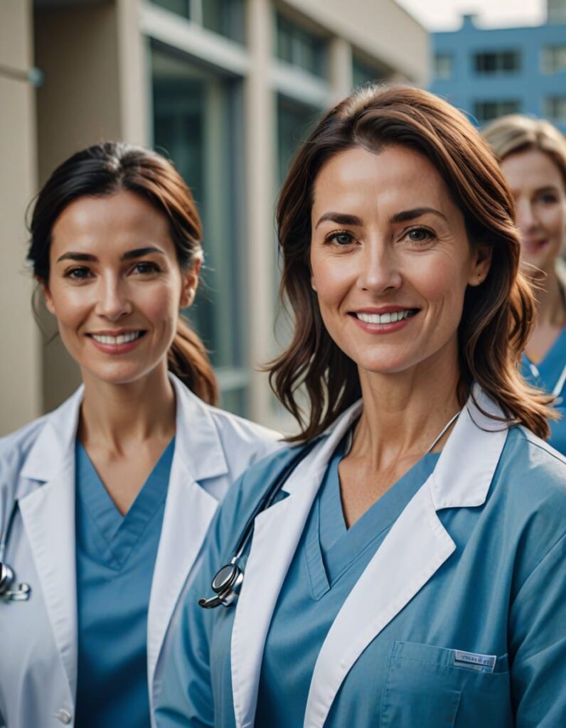 female doctors in a hospital
