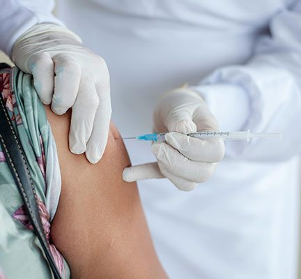 Patient Services flu and tetanus shot at Blue Mountain Medical Center